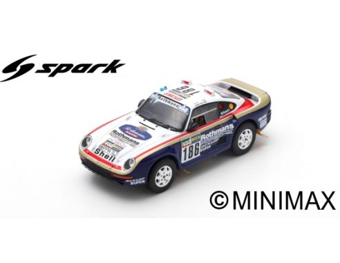 SPARK MODEL S7818 PORSCHE 959 N.186 PARIS DAKAR 1985 R.METGE-D.LEMOINE 1:43 Modellino
