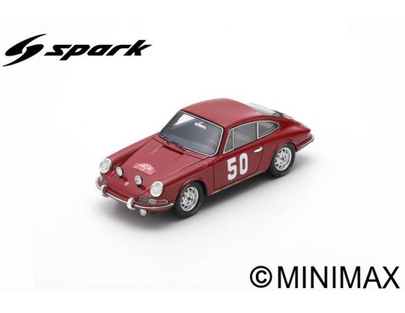 SPARK MODEL S6604 PORSCHE 911 N.50 27th MONTE CARLO 1966 H.PERRIER-P.DU PASQUIER 1:43 Modellino