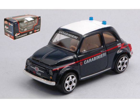 BBURAGO BU30310FT FIAT 500 CARABINIERI 1:43 Modellino