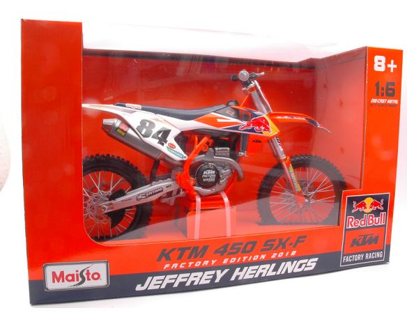 MAISTO MI32228 KTM 450 SX-F N.84 JEFFREY HERLINGS 1:6 Modellino