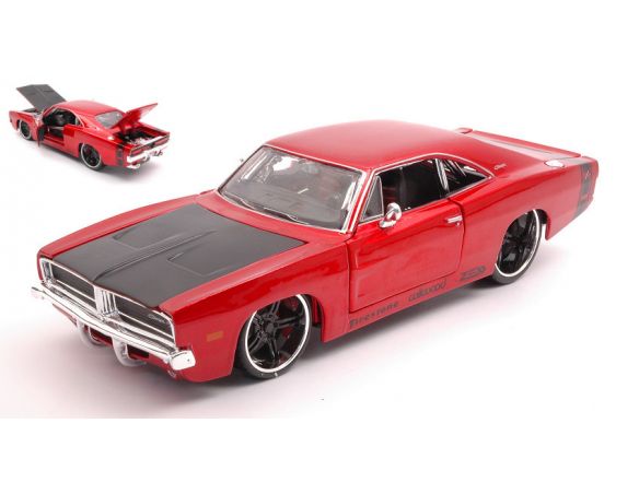 MAISTO MI32537 DODGE CHARGER R/T 1969 RED 1:24 Modellino