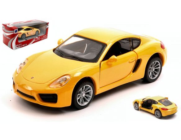 NEW RAY NY51293CYMY PORSCHE CAYMAN (981) YELLOW 1:32 Modellino