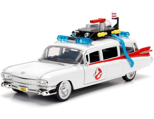 JADA Cadillac Ghostbusters ECTO-1 1959 Die Cast 1:24 Funzionamento a Ruota Libera