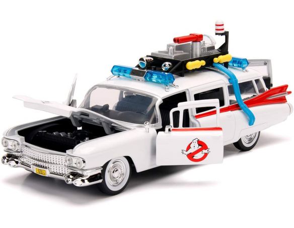 JADA Cadillac Ghostbusters ECTO-1 1959 Die Cast 1:24 Funzionamento a Ruota Libera