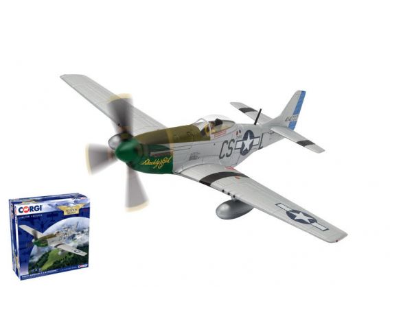 CORGI AA27704 NORTH AMERICAN F-51D MUSTANG CS-L DADDY S GIRL NORFOLK 1945 1:72 Modellino