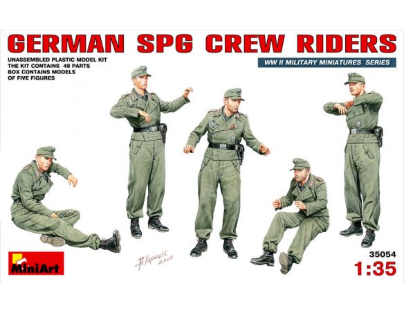 MINIART MIN35054 GERMAN SPG CREW RIDERS KIT 1:35 Modellino