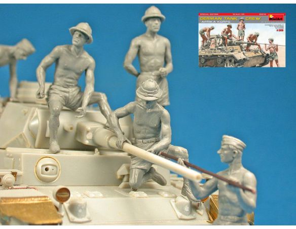 MINIART MIN35278 GERMAN TANK CREW AFRIKA KORPS KIT 1:35 Modellino