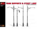 MINIART MIN35523 TRAM SUPPORTS AND STREET LAMPS KIT 1:35 Modellino