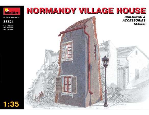 MINIART MIN35524 NORMANDY VILLAGE HOUSE KIT 1:35 Modellino