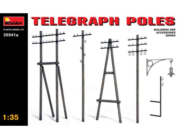 MINIART MIN35541A TELEGRAPH POLES KIT 1:35 Modellino