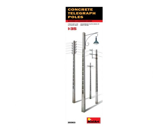 MINIART MIN35563 CONCRETE TELEGRAPH POLES KIT 1:35 Modellino