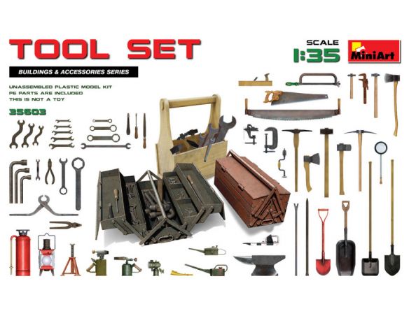 MINIART MIN35603 TOOL SET KIT 1:35 Modellino