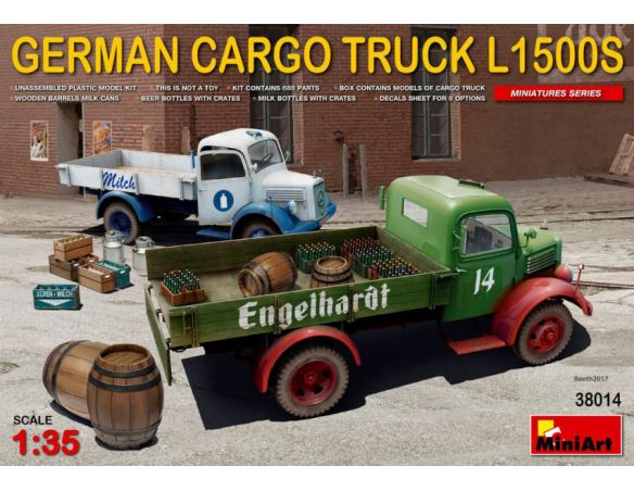 MINIART MIN38014 GERMAN CARGO TRUCK L1500S KIT 1:35 Modellino