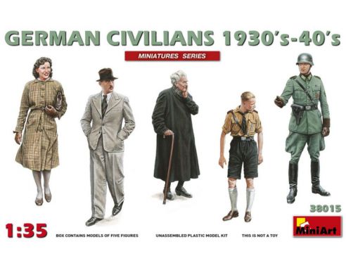 MINIART MIN38015 GERMAN CIVILIANS 1930 s-1940 s KIT 1:35 Modellino