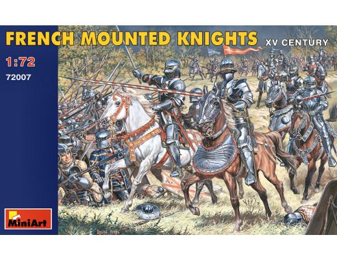 MINIART MIN72007 FRENCH MOUNTED KNIGHTS XV CENTURY KIT 1:72 Modellino