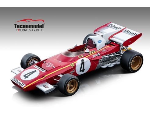TECNOMODEL TMD18121B FERRARI 312 B2 F1 JACKY ICKX 1971 N.4 3rd MONACO GP 1:18 Modellino