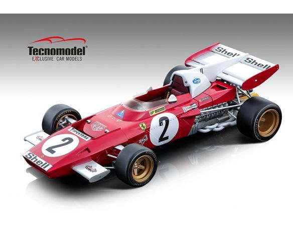 TECNOMODEL TMD18121C FERRARI 312 B2 F1 JACKY ICKX 1971 N.2 WINNER NETHERLAND GP 1:18 Modellino