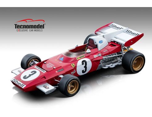 TECNOMODEL TMD18121D FERRARI 312 B2 F1 CLAY REGAZZONI 1971 N.3 3rd NETHERLAND GP 1:18 Modellino