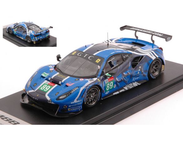 LOOKSMART LSLM093 FERRARI 488 GTE RISI COMPET.N.89 LE MANS 2019 DERANI-GOUNON-JARVIS 1:43 Modellino