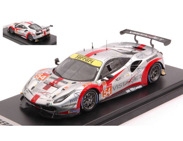 LOOKSMART LSLM094 FERRARI 488 GTE SPIRIT OF RACE N.54 LM 2019 FISICHELLA-FLOR-CASTELL.1:43 Modellino