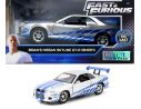 JADA TOYS 253202000 Fast & Furious Nissan Skyline GT-R R34 di Brian Die Cast 1:32