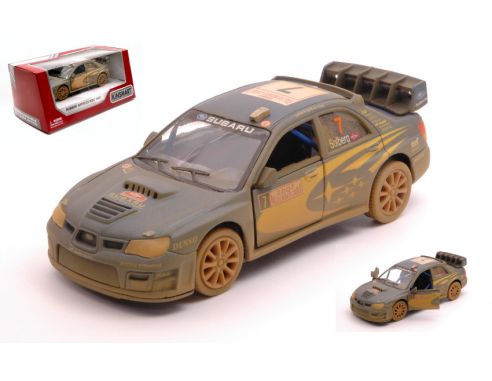 KINSMART KT5328WY SUBARU IMPREZA WRC N.7 SOLBERG AFTER RACE cm 12 BOX Modellino