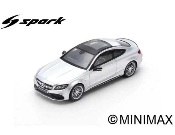 SPARK MODEL S8185 MERCEDES AMG C 63 COUPE 2019 SILVER 1:43 Modellino