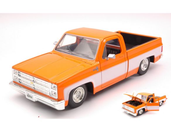 JADA TOYS JADA31607OR CHEVY C10 GLOSSY ORANGE/WHITE 1:24 Modellino