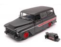 JADA TOYS JADA97686BK CHEVY SUBURBAN 1957 MATT BLACK 1:24 Modellino