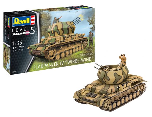 REVELL RV03296 FLAKPANZER IV WIRBELWIND (2cm FLAK 38) KIT 1:35 Modellino