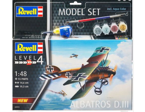 REVELL RV64973 ALBATROSS DIII MODEL SET KIT 1:48 Modellino