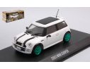 GREENLIGHT GREEN86548GR MINI COOPER S THE ITALIAN JOB 2003 WHITE W/BLACK STR. GREEN WHEELS 1:43 Modellino