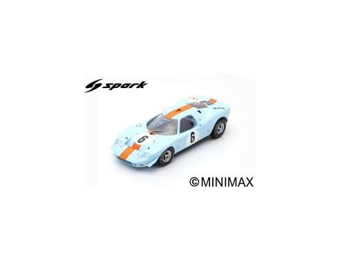 SPARK MODEL S18408 FORD MIRAGE N.6 WINNER 1000 KM SPA 1967 J.ICKX-D.THOMPSON 1:18 Modellino
