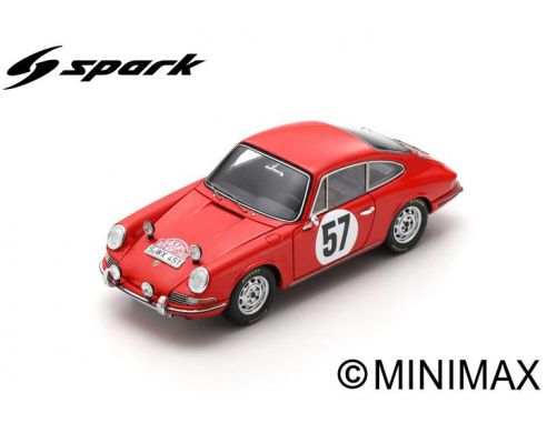 SPARK MODEL S6603 PORSCHE 911 S N.57 RALLY MONTE CARLO 1966 BUCHET-JO SCHLESSER 1:43 Modellino