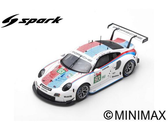 SPARK MODEL S87152 PORSCHE 911 RSR N.93 3rd LMGTE PRO LM 2019 PILET-BAMBER-TANDY 1:87 Modellino