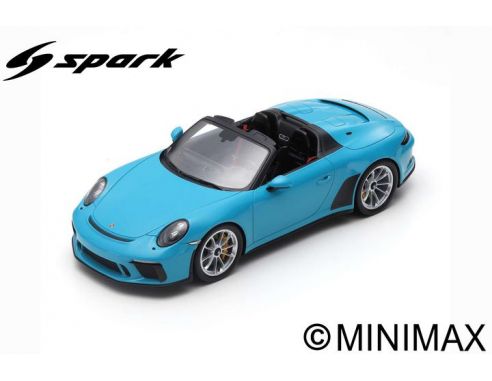SPARK MODEL S18467 PORSCHE 911 SPEEDSTER 2019 LIGHT BLUE 1:18 Modellino