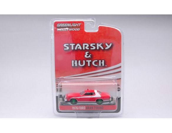 GREENLIGHT GREEN44780AGR FORD GRAN TORINO STARSKY & HUTCH 1975-79 SERIES GREEN WHEELS 1:64 Modellino