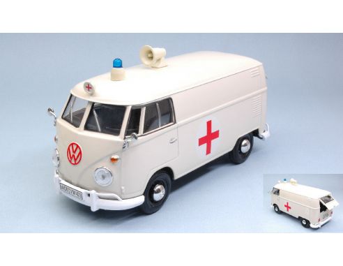 MOTORMAX MTM79565 VW TYPE 2 (T1) DELIVERY VAN RED CROSS AMBULANCE 1:24 Modellino