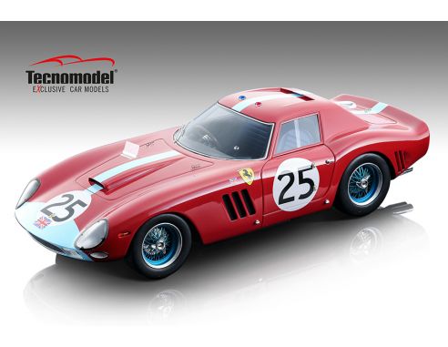 TECNOMODEL TMD1896D FERRARI 250 GTO 64 N.25 6th LM 1964 I.IRELAND-T.MAGGS 1:18 Modellino