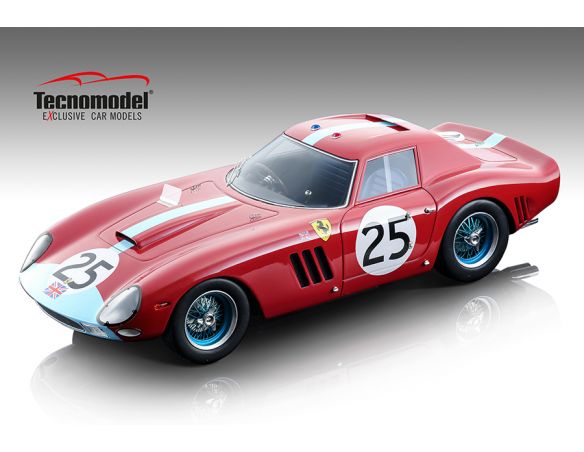 TECNOMODEL TMD1896D FERRARI 250 GTO 64 N.25 6th LM 1964 I.IRELAND-T.MAGGS 1:18 Modellino