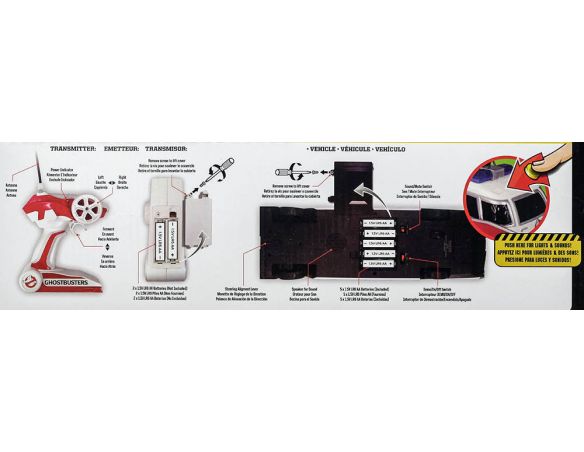 NKOK 6612 GHOSTBUSTERS ECTO-1 RADIO CONTROL CON SUONI E LUCI 35 CM