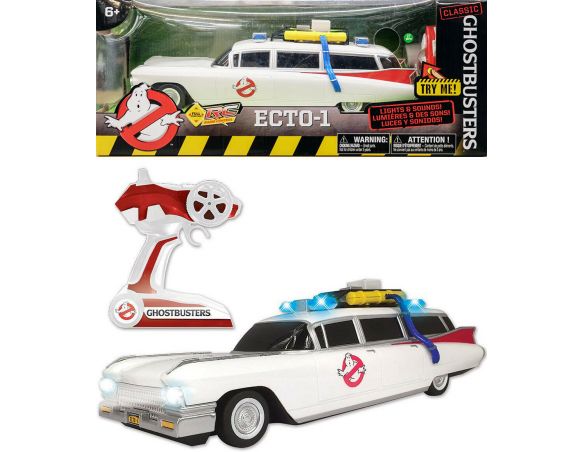 NKOK 6612 GHOSTBUSTERS ECTO-1 RADIO CONTROL CON SUONI E LUCI 35 CM SCATOLA ROVINATA