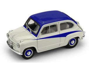BRUMM BM0645-01 FIAT ABARTH 750 1956 GRIGIO CHIARO/TETTO A CONTRASTO FREGI ROSSO 1:43 Modellino