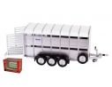 BRITAINS LC40710 CARRO BESTIAME IFOR WILLIAMS LIVESTOCK TRAILER 1:32 Modellino