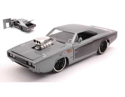 JADA TOYS JADA31668 DODGE CHARGER R/T 1970 GREY/BLACK 1:24 Modellino