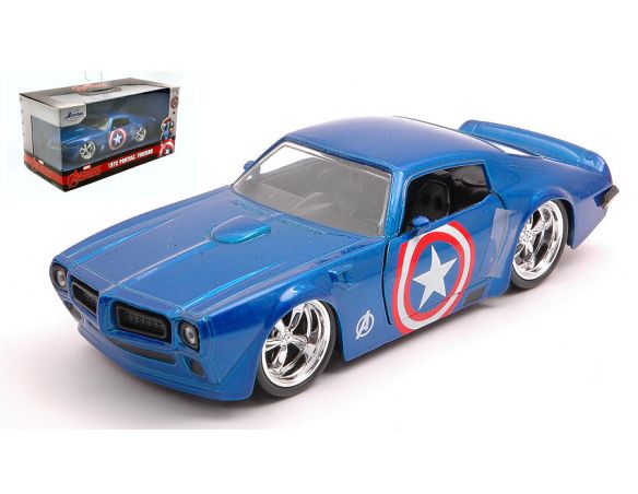 JADA TOYS JADA31845 PONTIAC FIREBIRD 1972 CAPTAIN AMERICA 1:32 Modellino