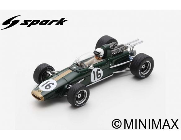 SPARK MODEL S5264 BRABHAM BT24 J.BRABHAM 1967 N.16 PRACTICE ITALIAN GP 1:43 Modellino