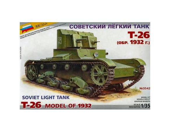 ZVEZDA Z3542 SOVIET TANK T-26 KIT 1:35 Modellino