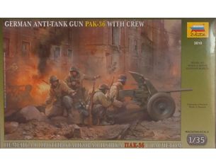 ZVEZDA Z3610 GERMAN ANTI TANK GUN PAK KIT 1:72 Modellino