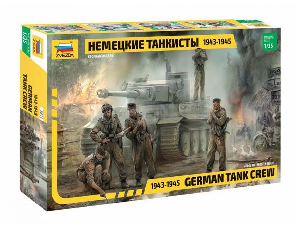 ZVEZDA Z3614 GERMAN TANK CREW WWII LATE KIT 1:35 Modellino